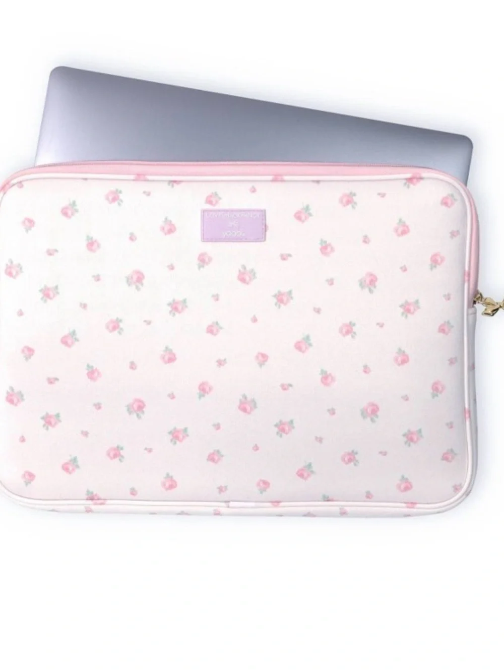 LoveShackFancy XTarget Yoobi Blooming Heirloom LapTopSleeve Strawberry Macaroon